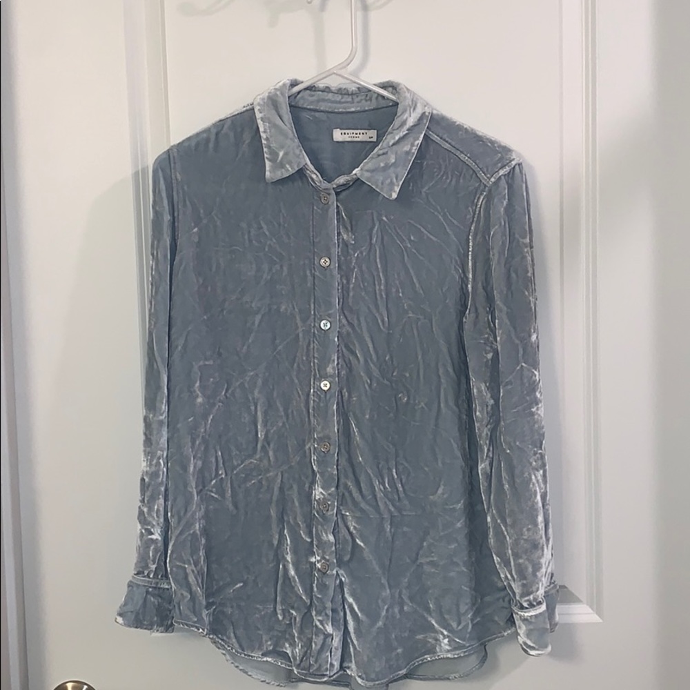 Crushed velvet blouse